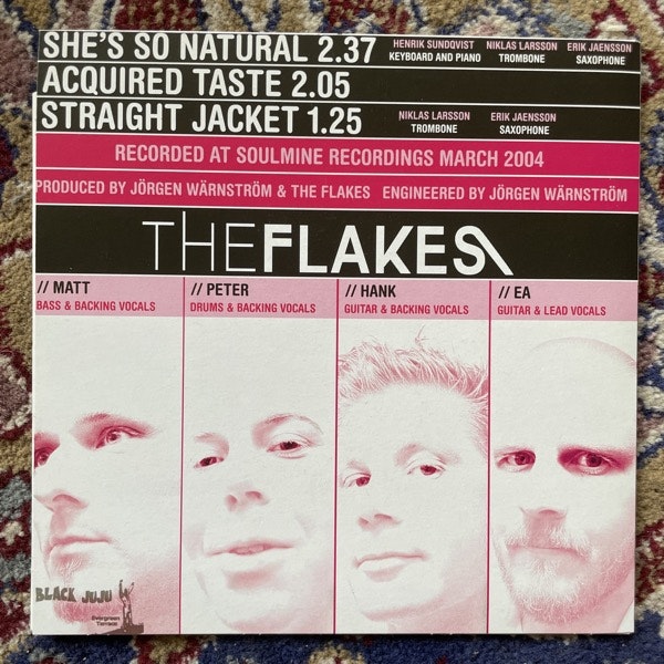 FLAKES, the Straight Jacket (Clear vinyl) (Black Juju - Sweden original) (NM) 7"