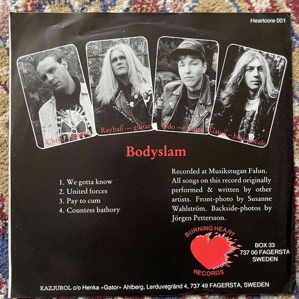 KAZJUROL Bodyslam (Burning Heart - Sweden original) (VG/VG+) 7"