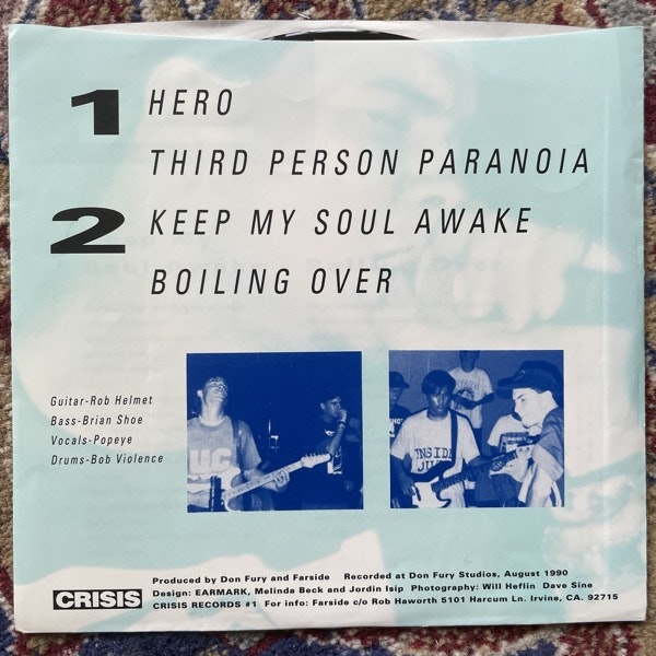 FARSIDE Keep My Soul Awake (Crisis - USA original) (VG+) 7"