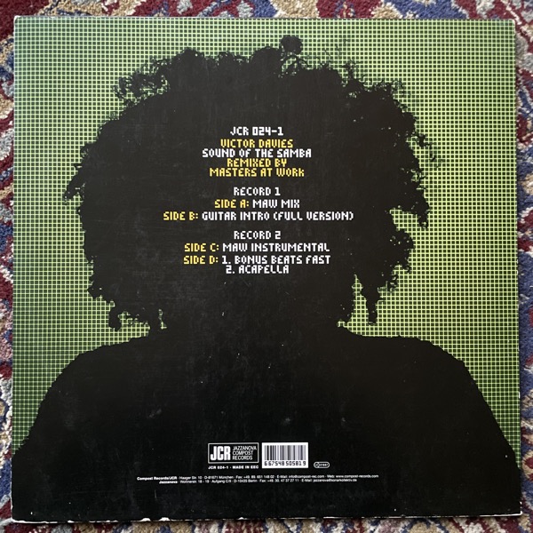 VICTOR DAVIES Sound Of The Samba (Remixed By Masters At Work) (Jazzanova Compost Records (JCR) - Germany original) (VG+/VG) 2x12"