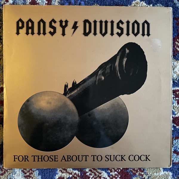 PANSY DIVISION For Those About To Suck Cock (Clear vinyl) (Lookout! - USA original) (VG+/EX) 7"