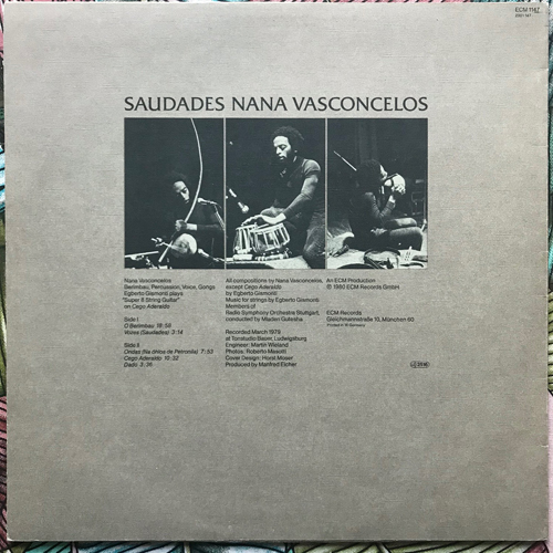 NANA VASCONCELOS Saudades (ECM - Germany original) (VG+/EX) LP