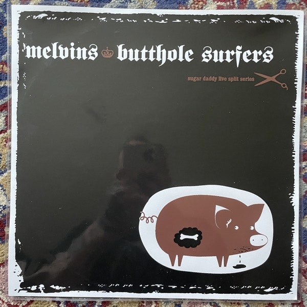 MELVINS / BUTTHOLE SURFERS Sugar Daddy Live Split Series (Splatter vinyl) (Amphetamine Reptile - USA original) (EX) 12"