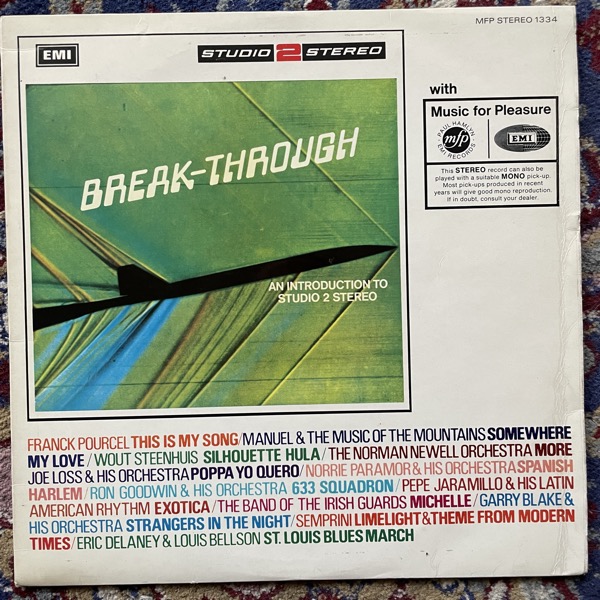 VARIOUS Break-Through - An Introduction To Studio 2 Stereo (Music For Pleasure - UK original) (VG) LP