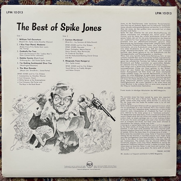 SPIKE JONES AND HIS CITY SLICKERS The Best Of Spike Jones (RCA - Germany original) (VG+/EX) LP