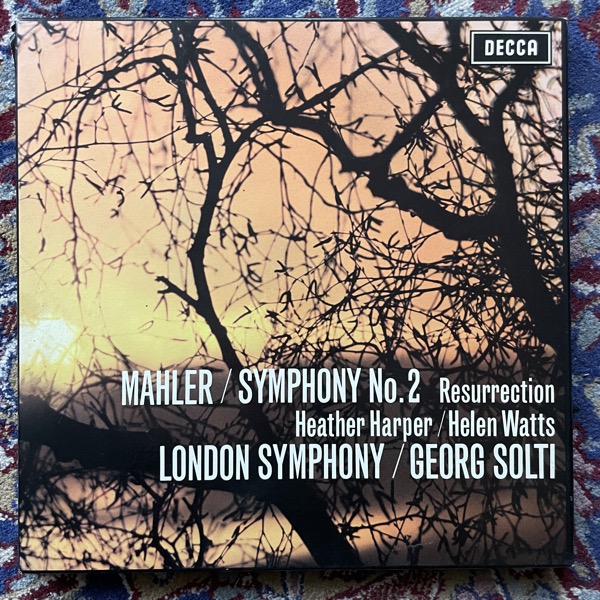 MAHLER, LONDON SYMPHONY, GEORG SOLTI Symphony No.2 Resurrection (Decca - UK repress) (VG/EX) 2LP BOX