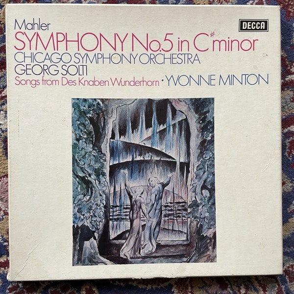 MAHLER, CHICAGO SYMPHONY ORCHESTRA, GEORG SOLTI Symphony No. 5 In C# Minor / Songs From Des Knaben Wunderhorn (Decca - UK repress) (VG/EX) 2LP BOX