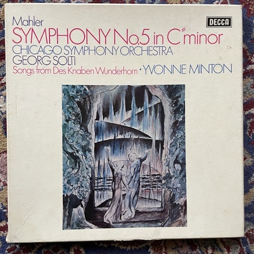 MAHLER, CHICAGO SYMPHONY ORCHESTRA, GEORG SOLTI Symphony No. 5 In C# Minor / Songs From Des Knaben Wunderhorn (Decca - UK repress) (VG/EX) 2LP BOX