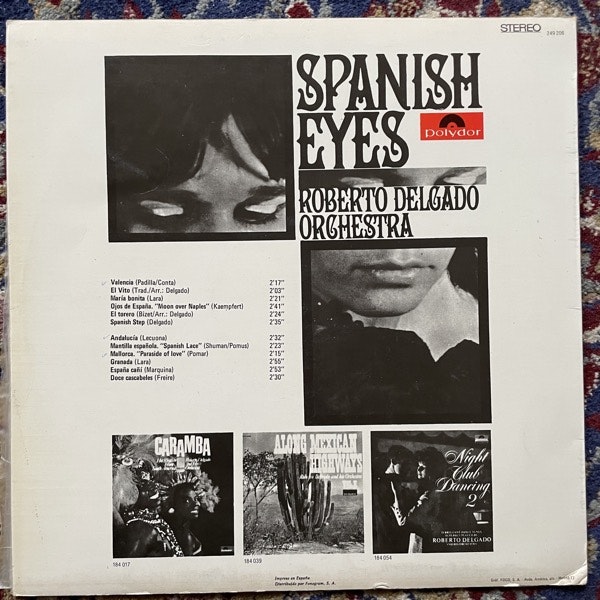 ROBERTO DELGADO ORCHESTRA Spanish Eyes (Polydor - Spain original) (VG+/VG) LP