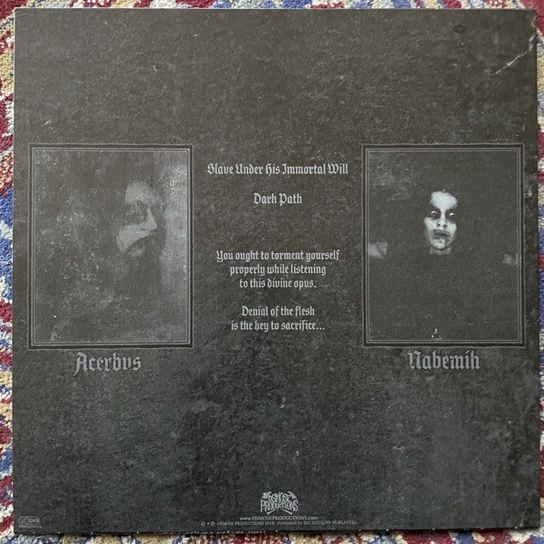 ONDSKAPT Slave Under His Immortal Will (White vinyl) (Osmose - France reissue) (EX) 12" EP