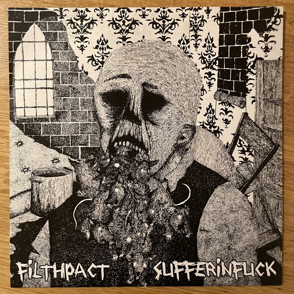 FILTHPACT / SUFFERINFUCK Split (Brown vinyl) (At War With False Noise - UK original) (EX) 10"