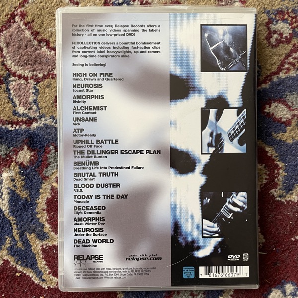 VARIOUS Recollection: Relapse Video Collection (Relapse - USA original) (NM) DVD