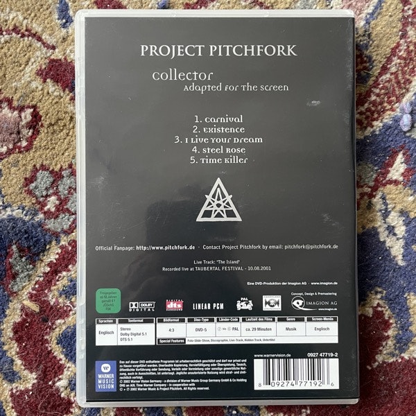 PROJECT PITCHFORK Collector - Adapted For The Screen (Warner - Germany original) (NM) DVD