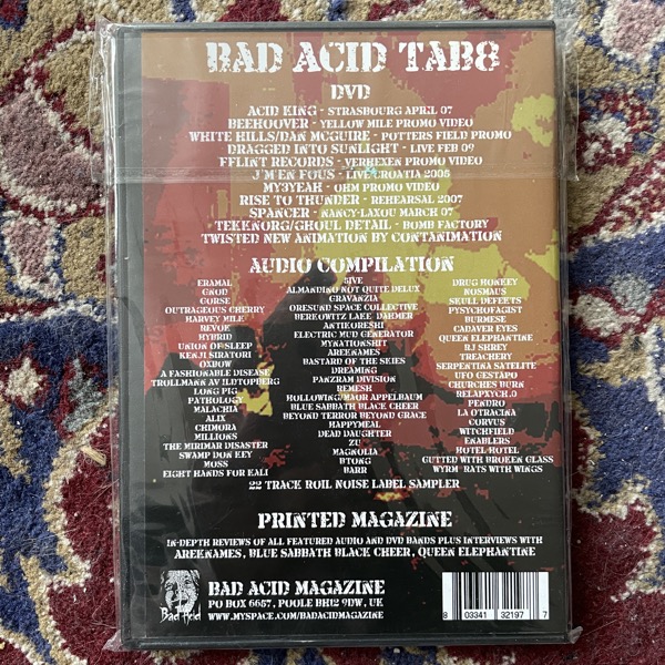 VARIOUS Bad Acid Tab 8 (Bad Acid - USA original) (NM) DVDR+Fanzine