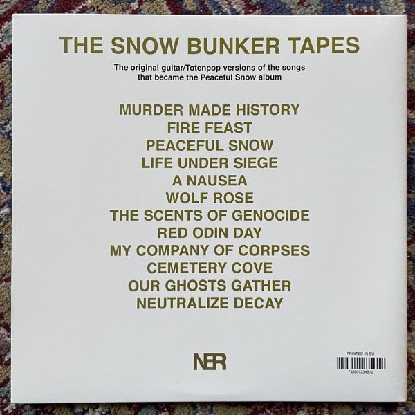 DEATH IN JUNE The Snow Bunker Tapes (Signed. Clear vinyl) (New European - Europe original) (NM) 2x10"
