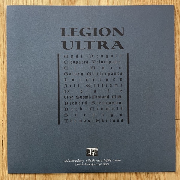 MZ.412 Legion Ultra (White vinyl) (Cold Meat Industry - Sweden original) (NM) 7"