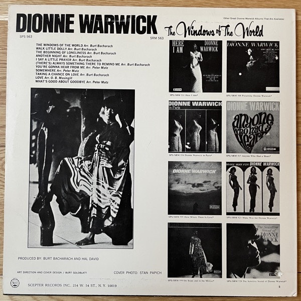 DIONNE WARWICK The Windows Of The World (Scepter - USA 1971 reissue) (VG/VG+) LP