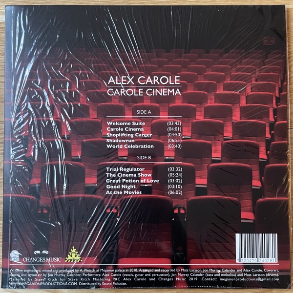 ALEX CAROLE Carole Cinema (Changes - Sweden original) (NM) LP