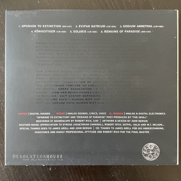 BASTARD NOISE / CHRISTIAN RENOU Brainstorming (Desolation House - USA original) (NM) CD