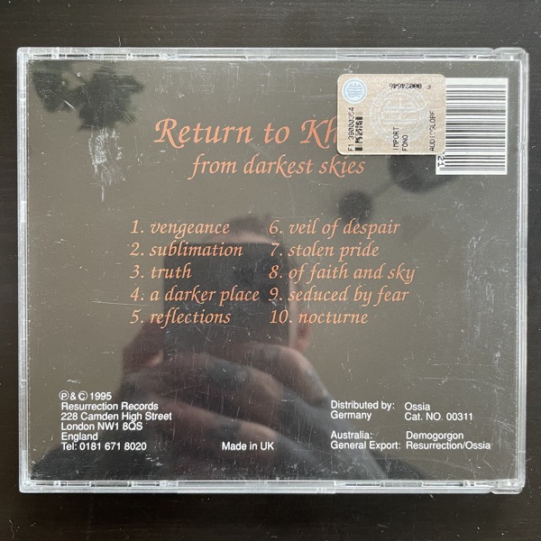 RETURN TO KHAF'JI From Darkest Skies (Resurrection - UK original) (EX) CD