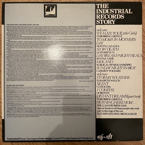 VARIOUS The Industrial Records Story (Illuminated - UK original) (VG+) LP