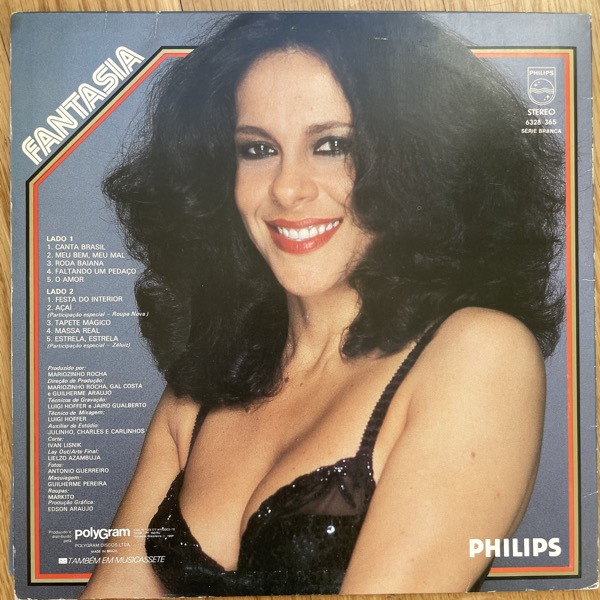 GAL COSTA Fantasia (Philips - Brazil original) (VG/VG+) LP