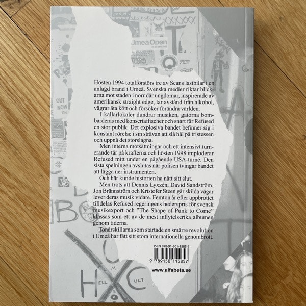 REVOLTEN RÖRELSEN REFUSED Patrik Wirén (Alfabeta) (NM) BOOK