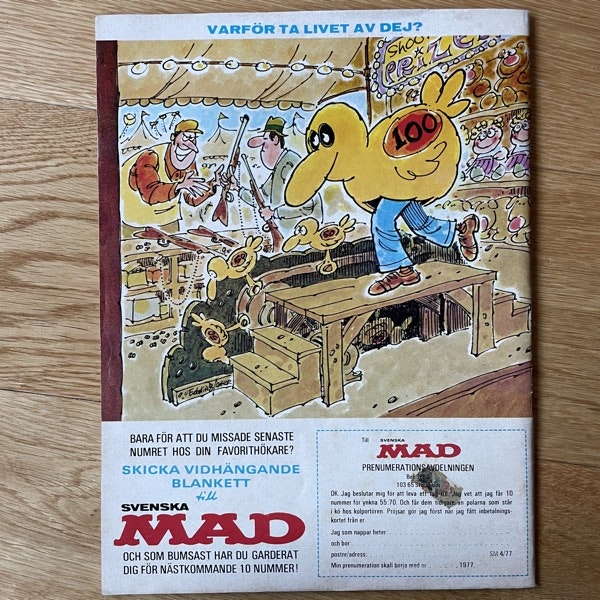 SVENSKA MAD #4 1977 (VG) MAGAZINE