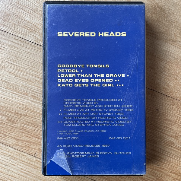 SEVERED HEADS Severed Heads (Ikon - UK original) (VG+) VHS