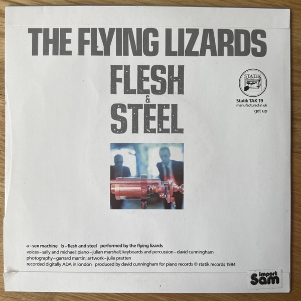 FLYING LIZARDS, the Sex Machine (Statik - UK original) (EX) 7"