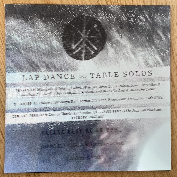 MATS GUSTAFSSON Lap Dance / Table Solos (Clear vinyl) (iDEAL - Sweden original) (EX/NM) 7"