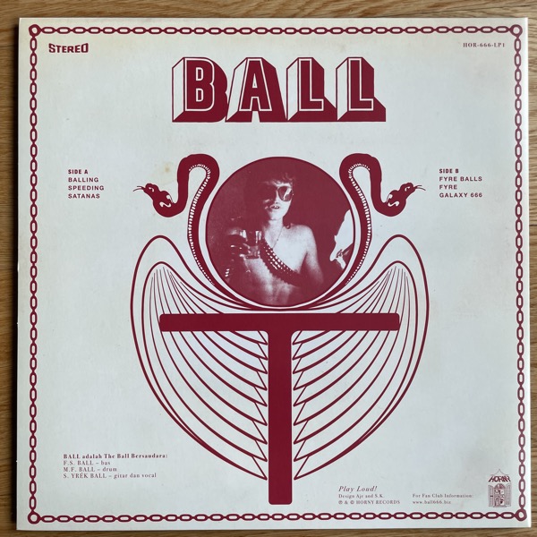 BALL Ball (Red/black vinyl) (Horny - Sweden original) (NM/EX) LP
