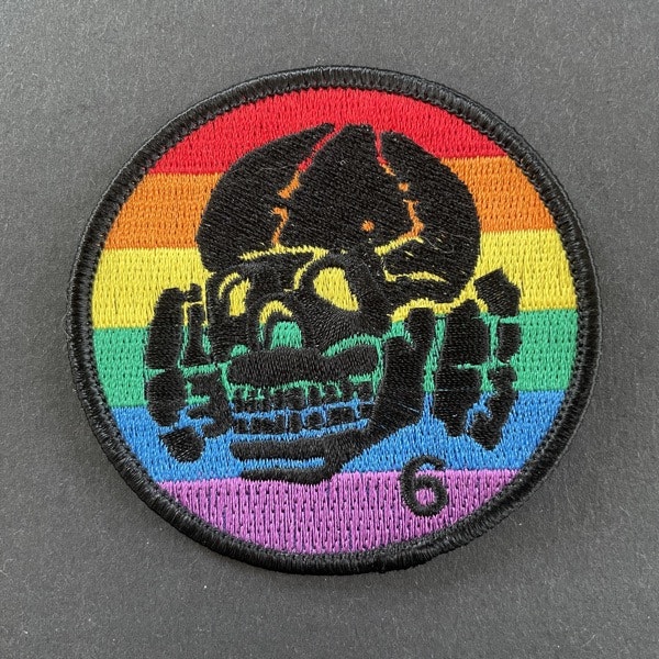 DEATH IN JUNE Rainbow Totenkopf PATCH