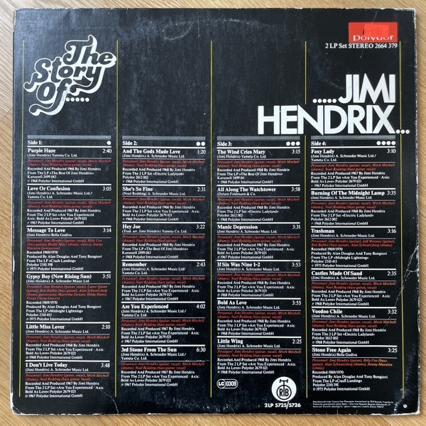 JIMI HENDRIX The Story Of Jimi Hendrix (Polydor - Yugoslavia repress) (VG) 2LP