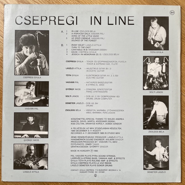 CSEPREGI In Line (Krém - Hungary original) (VG+/EX) LP