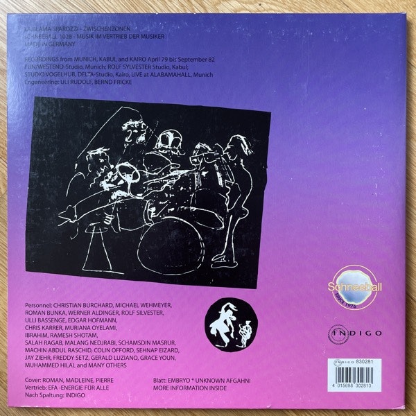 EMBRYO La Blama Sparozzi (Schneeball - Germany reissue) (VG+/EX) 2LP