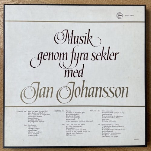 JAN JOHANSSON Musik Genom Fyra Sekler (Megafon - Sweden original) (VG+) 3LP BOX