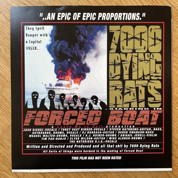 7000 DYING RATS Forced Boat (Pink vinyl) (Scenester Credentials - USA original) (EX) 7"