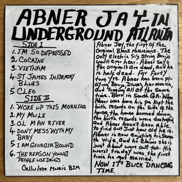 ABNER JAY True Story Of Abner Jay (Mississippi - USA original) (EX) LP