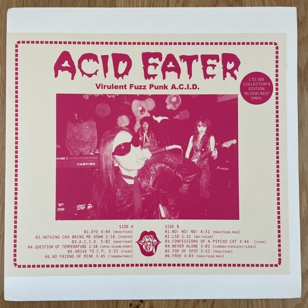 ACID EATER Virulent Fuzz Punk A.C.I.D. (Blood red vinyl) (Time Bomb - Japan original) (EX/VG+) LP