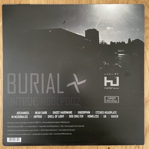 BURIAL Untrue (Hyperdub - UK original) (VG+) 2LP