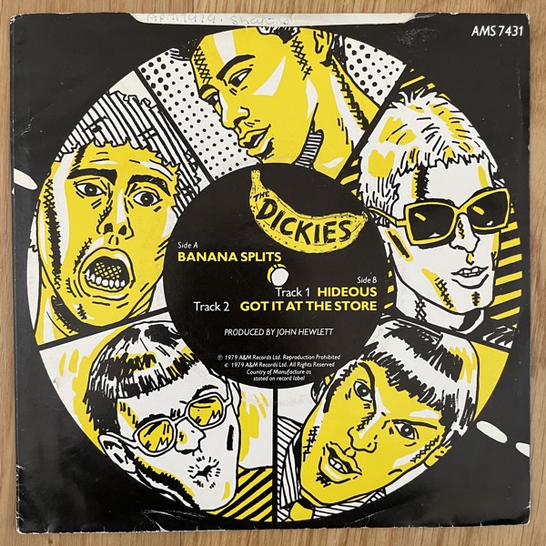 DICKIES, the Banana Splits (Yellow vinyl) (A&M - UK original) (VG) 7"