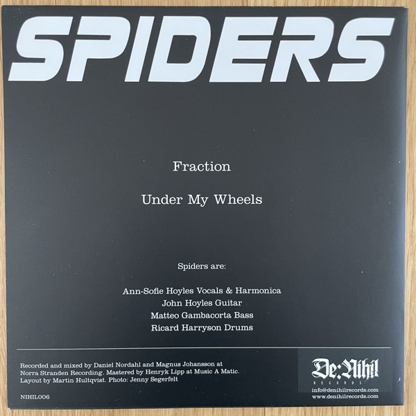 SPIDERS Fraction (Green vinyl) (De:Nihil - Sweden 2nd press) (NM/EX) 7"