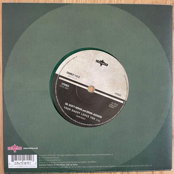 GIL SCOTT-HERON & BRIAN JACKSON The Bottle (Green vinyl) (Charly - UK original) (EX/VG+) 7"
