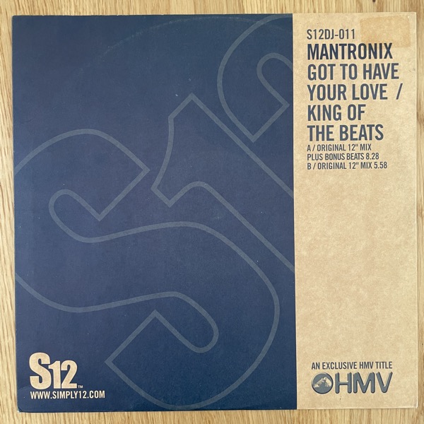 MANTRONIX Got To Have Your Love / King Of The Beats (S12 - UK original) (VG+/VG) 12"