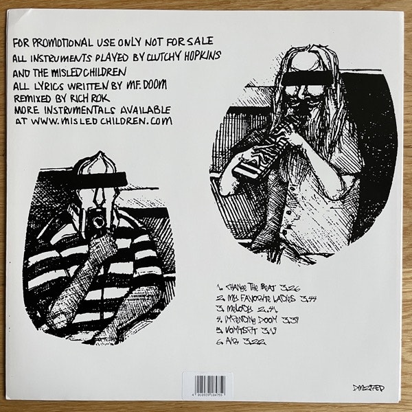 MF DOOM MEETS CLUTCHY HOPKINS MF Doom Meets Clutchy Hopkins.... (No label - UK original) (EX/VG+) 12"