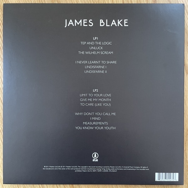 JAMES BLAKE James Blake (Atlas - UK original) (EX) 2LP