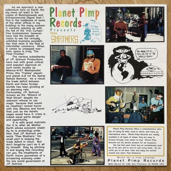 THEE SHATNERS Planet Pimp Records Presents...Thee Shatners (Planet Pimp - USA original) (EX) LP