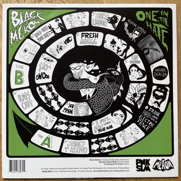 BLACK MEKON One In The Hate (Black / neon green vinyl) (PNKSLM - Sweden original) (EX) LP+7"