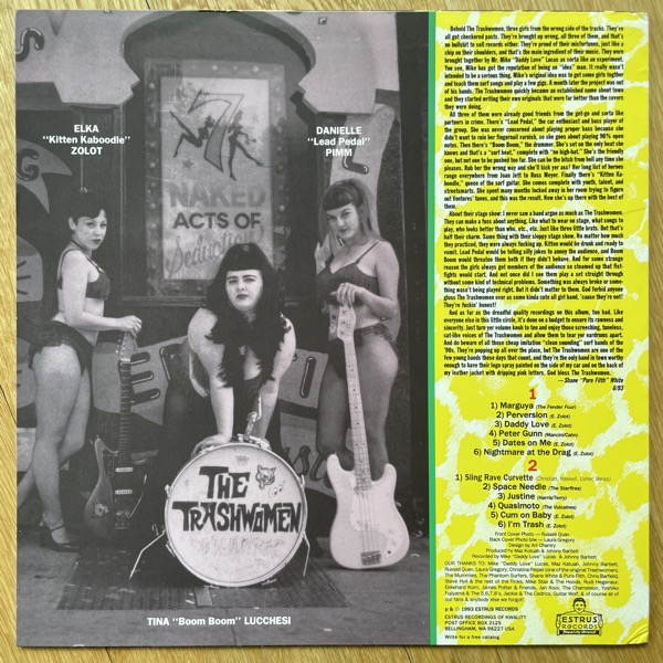 TRASHWOMEN, the Spend The Night With... (Estrus - USA original) (VG+/EX) LP